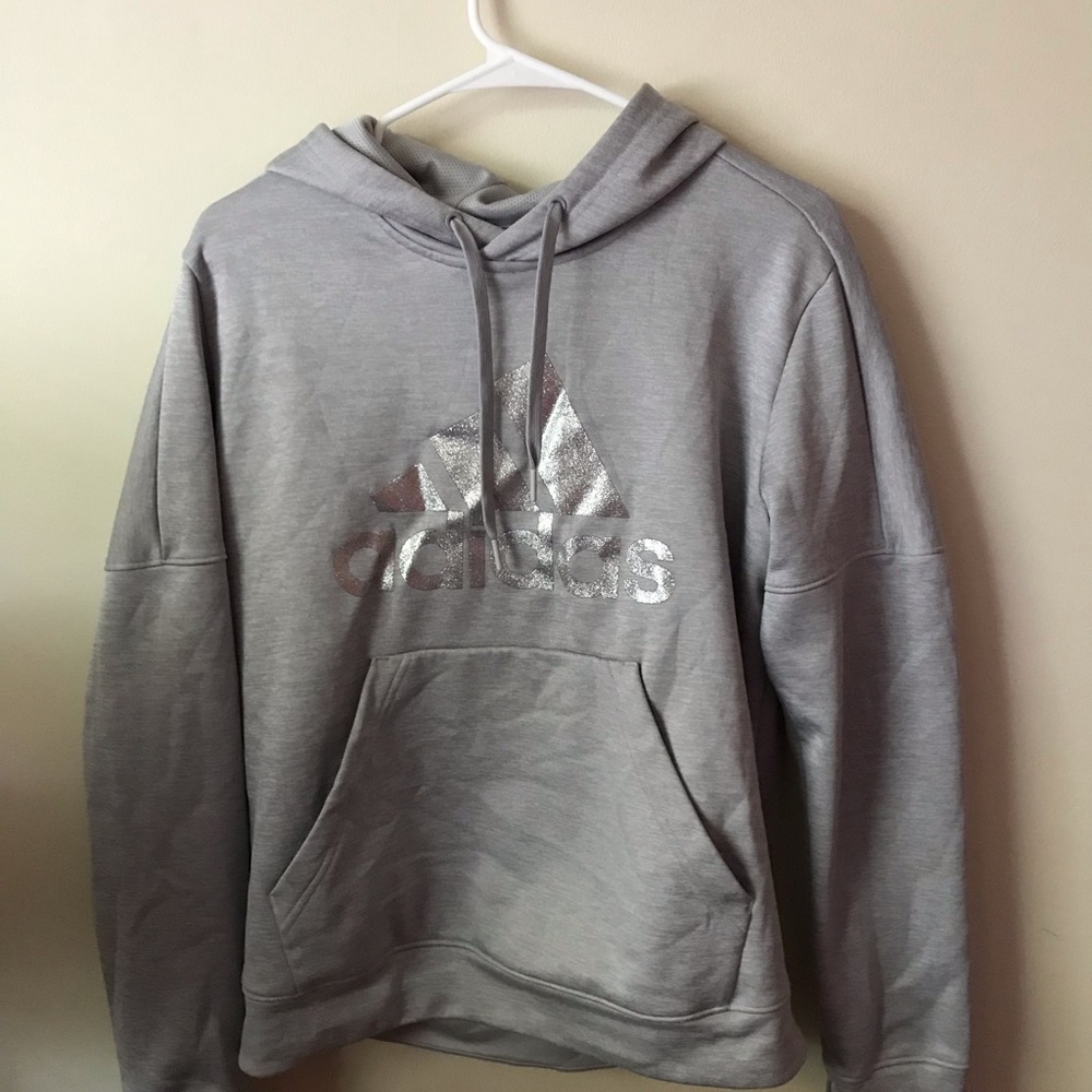 Gray adidas hoodie